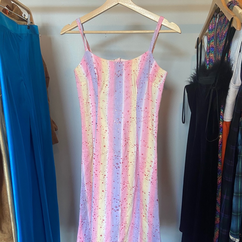 Cotton candy glitter mini dress size XS or S